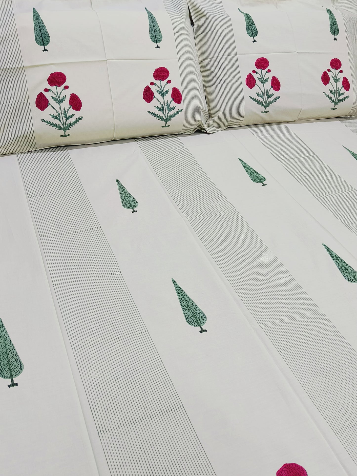 FRESH ARRIVAL Handblock Printed Premium Bedsheets (Dispatch Time 24 Hours)