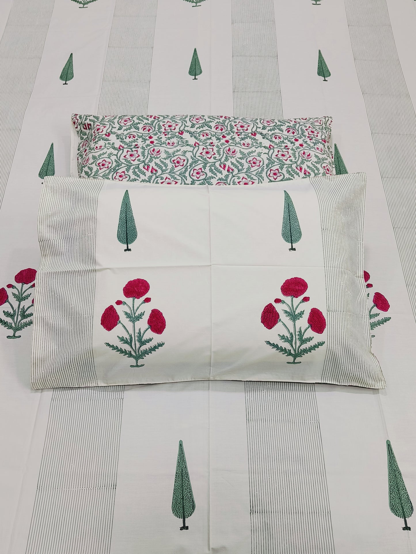FRESH ARRIVAL Handblock Printed Premium Bedsheets (Dispatch Time 24 Hours)