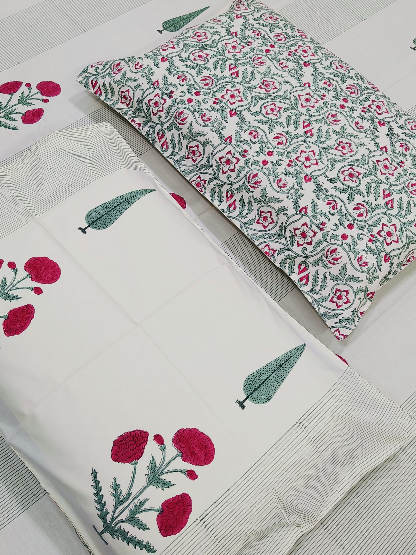 FRESH ARRIVAL Handblock Printed Premium Bedsheets (Dispatch Time 24 Hours)
