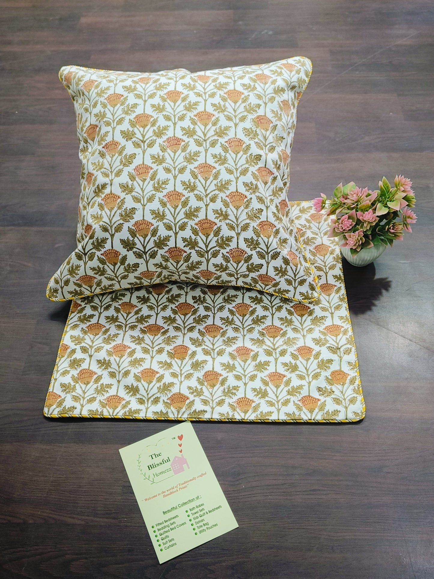 Handblock Printed Cushion Cover