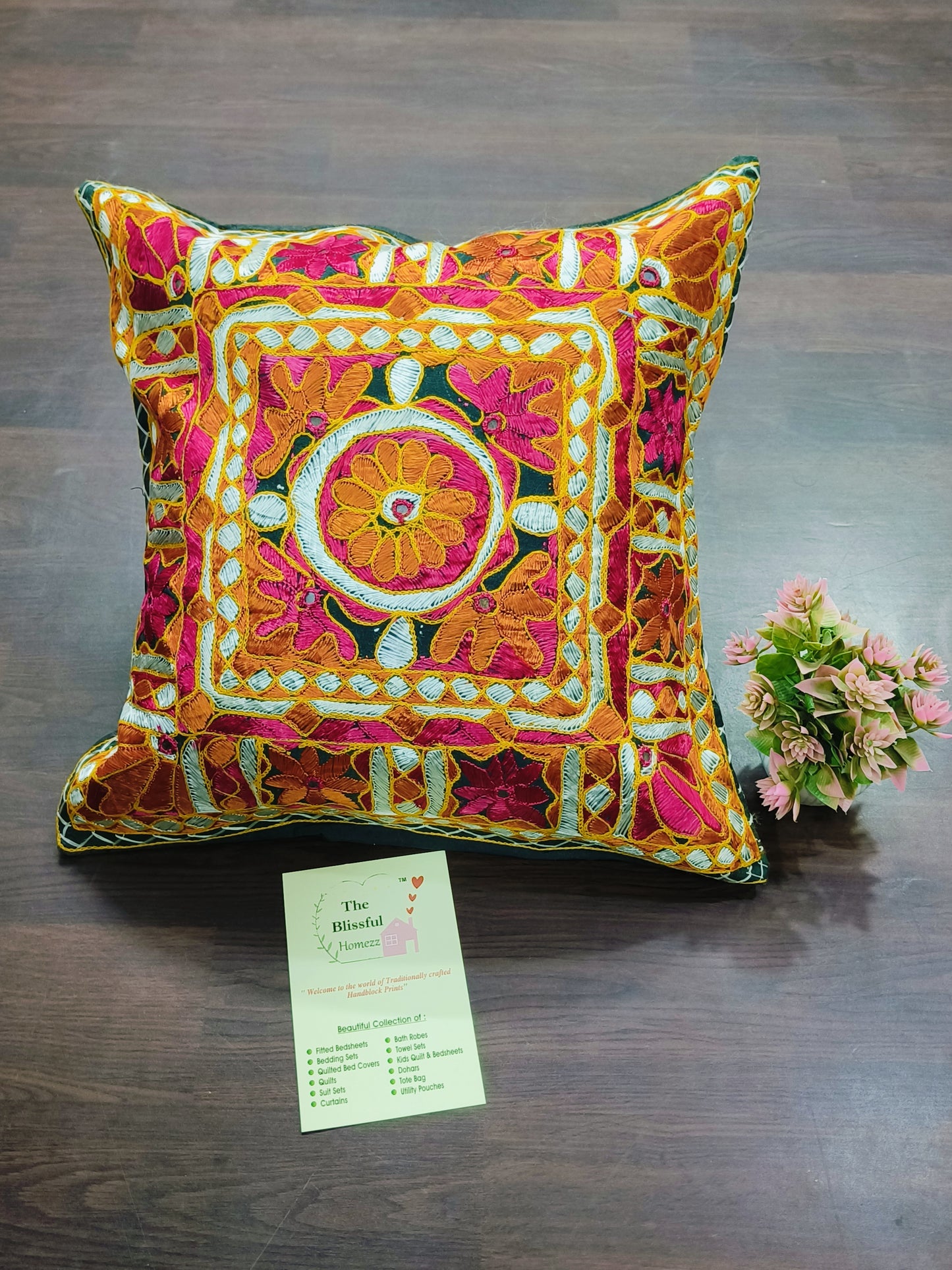Handblock Printed Cushion Cover