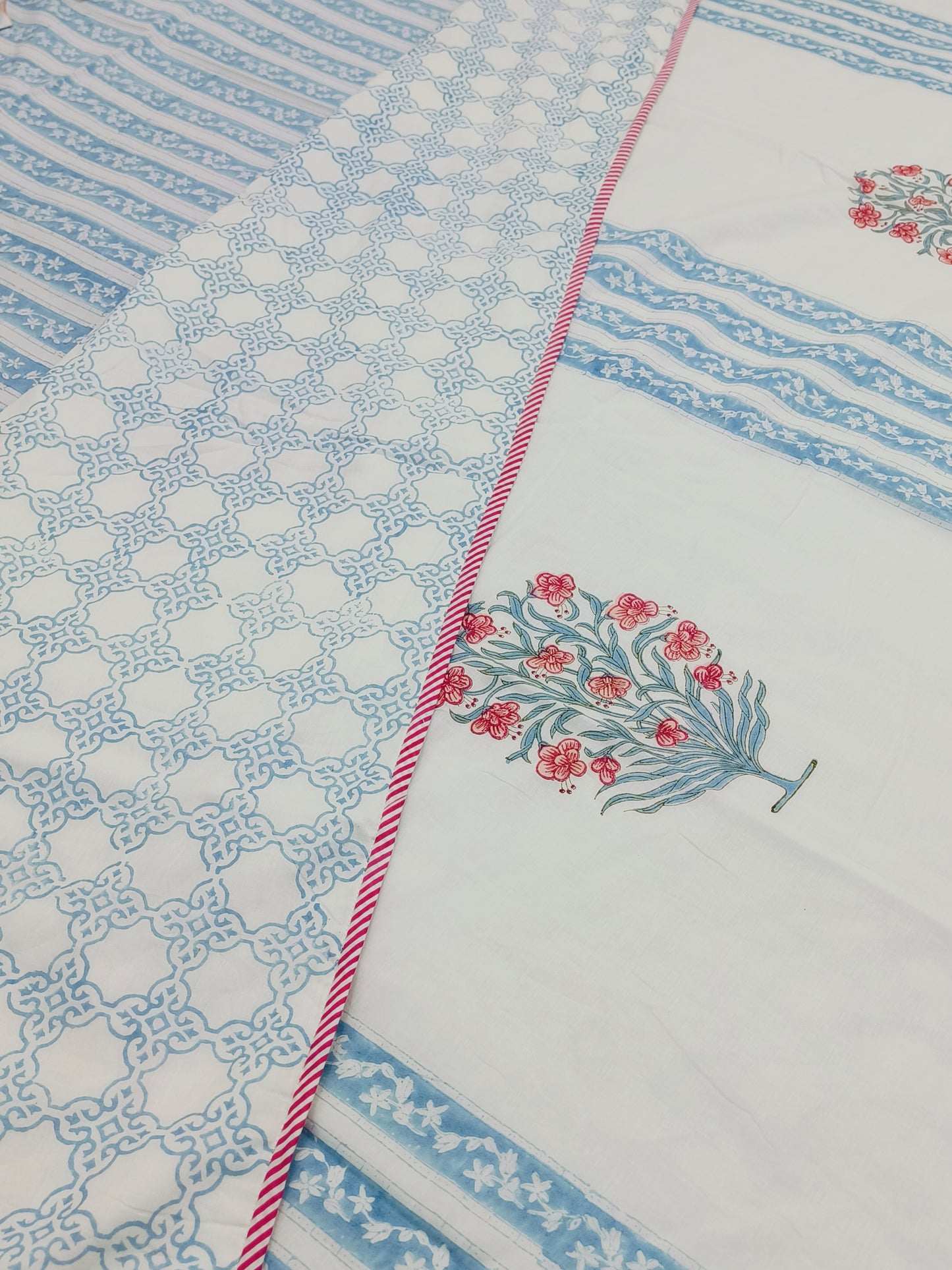 Handblock Printed Premium Double Bed Dohars