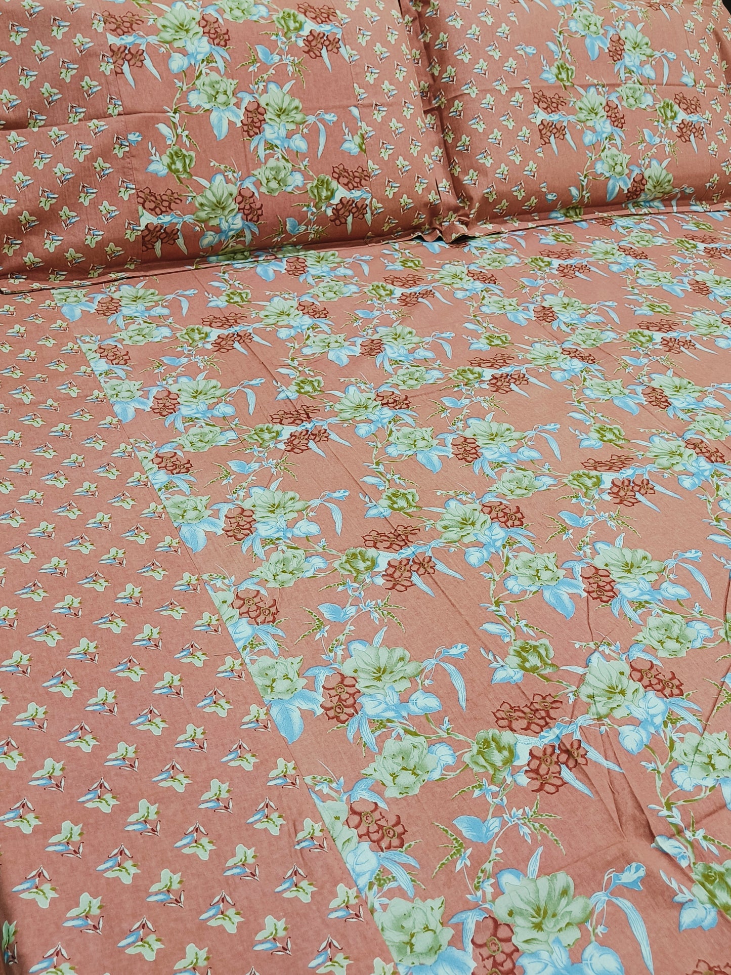 Bedsheet With King Size Pillow Cases