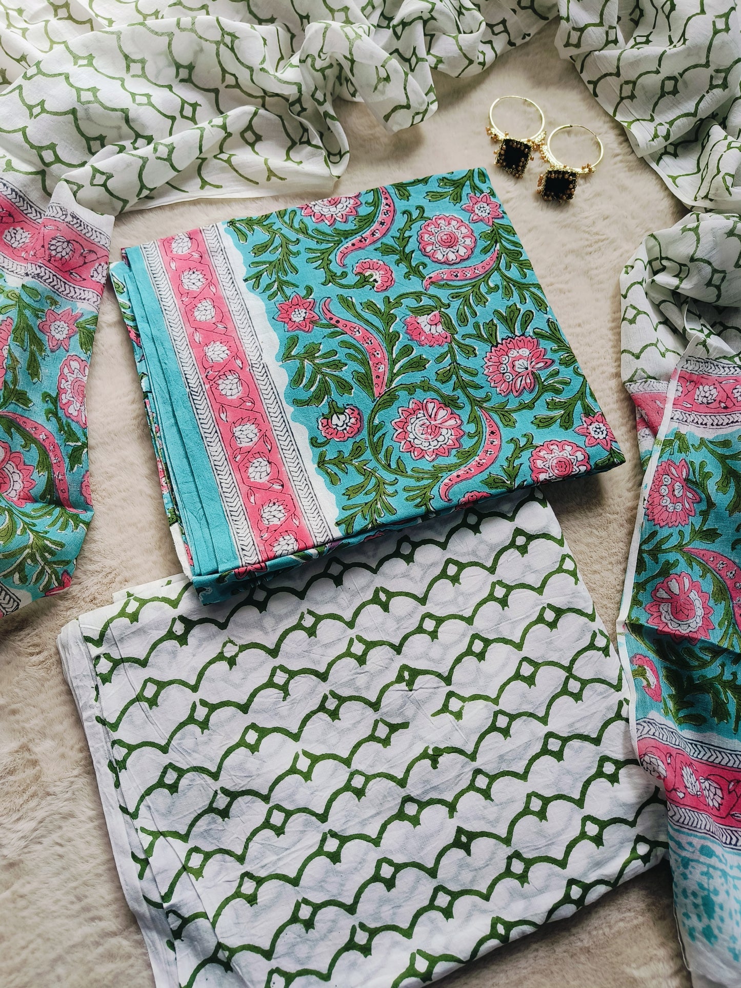 Cotton Suit with Mulmul Dupatta