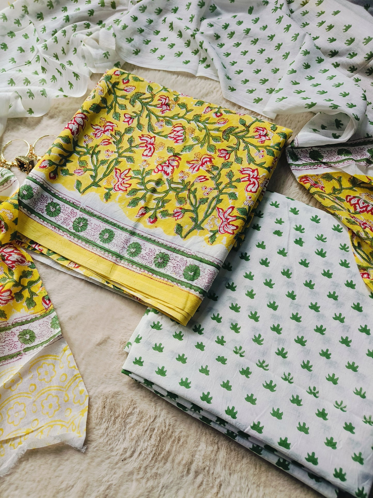 Cotton Suit with Mulmul Dupatta