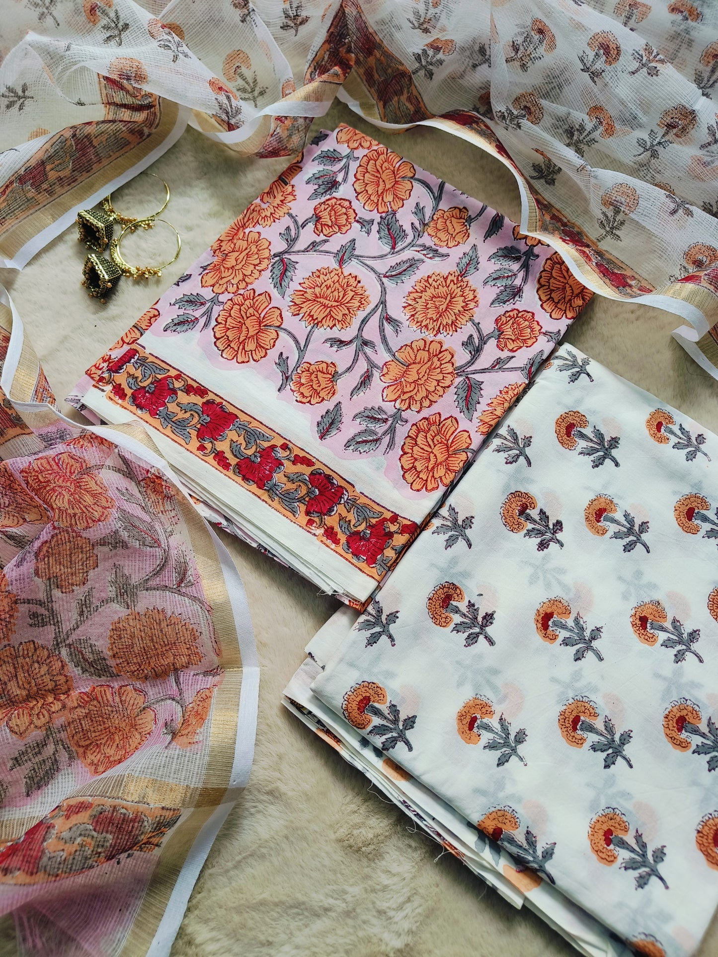 Cotton Suit with Mulmul Dupatta
