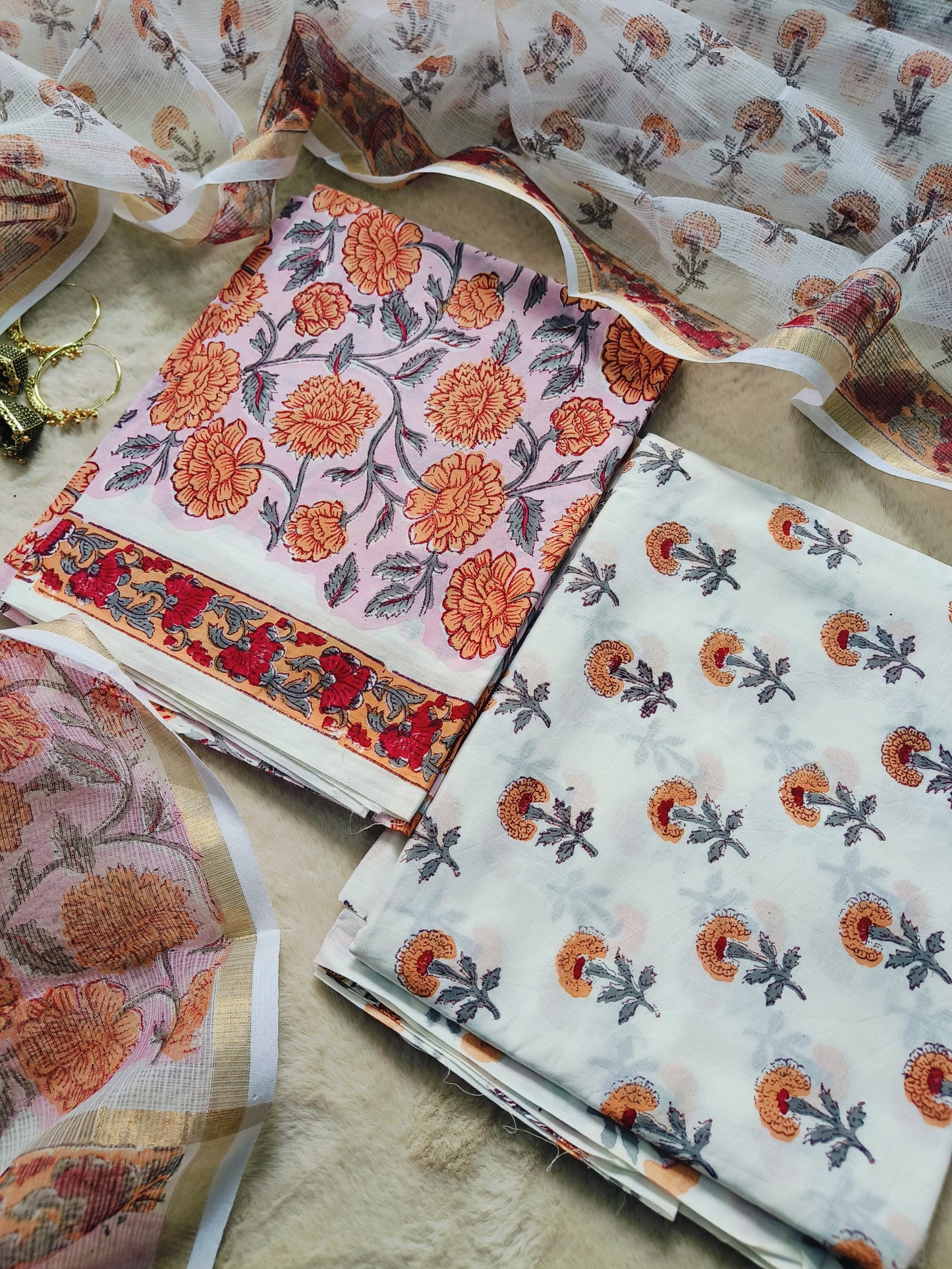 Cotton Suit with Mulmul Dupatta
