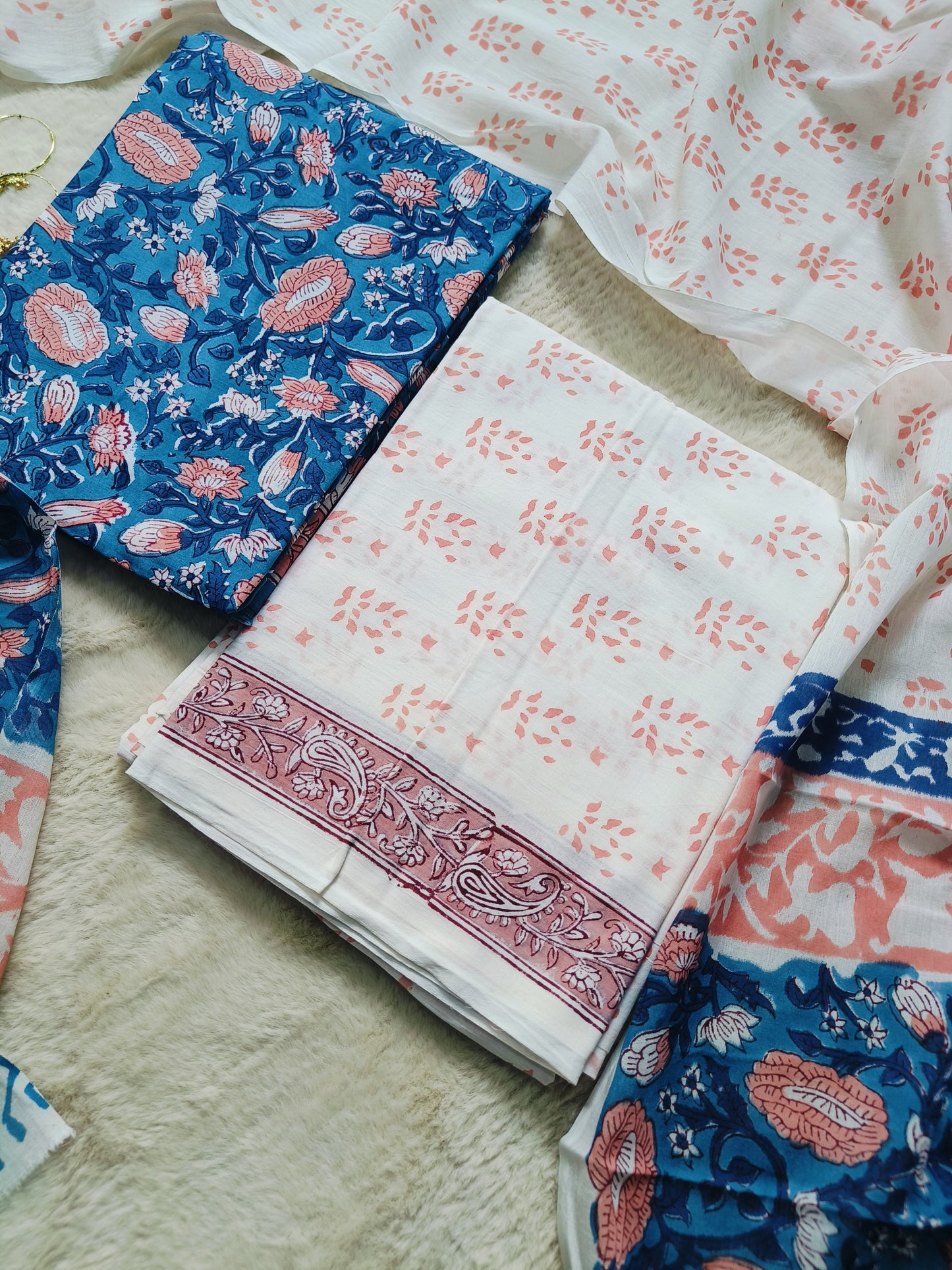 Cotton Suit with Mulmul Dupatta