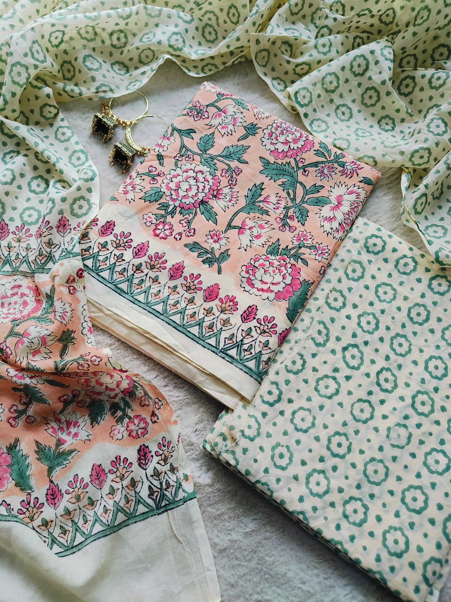 Cotton Suit with Mulmul Dupatta