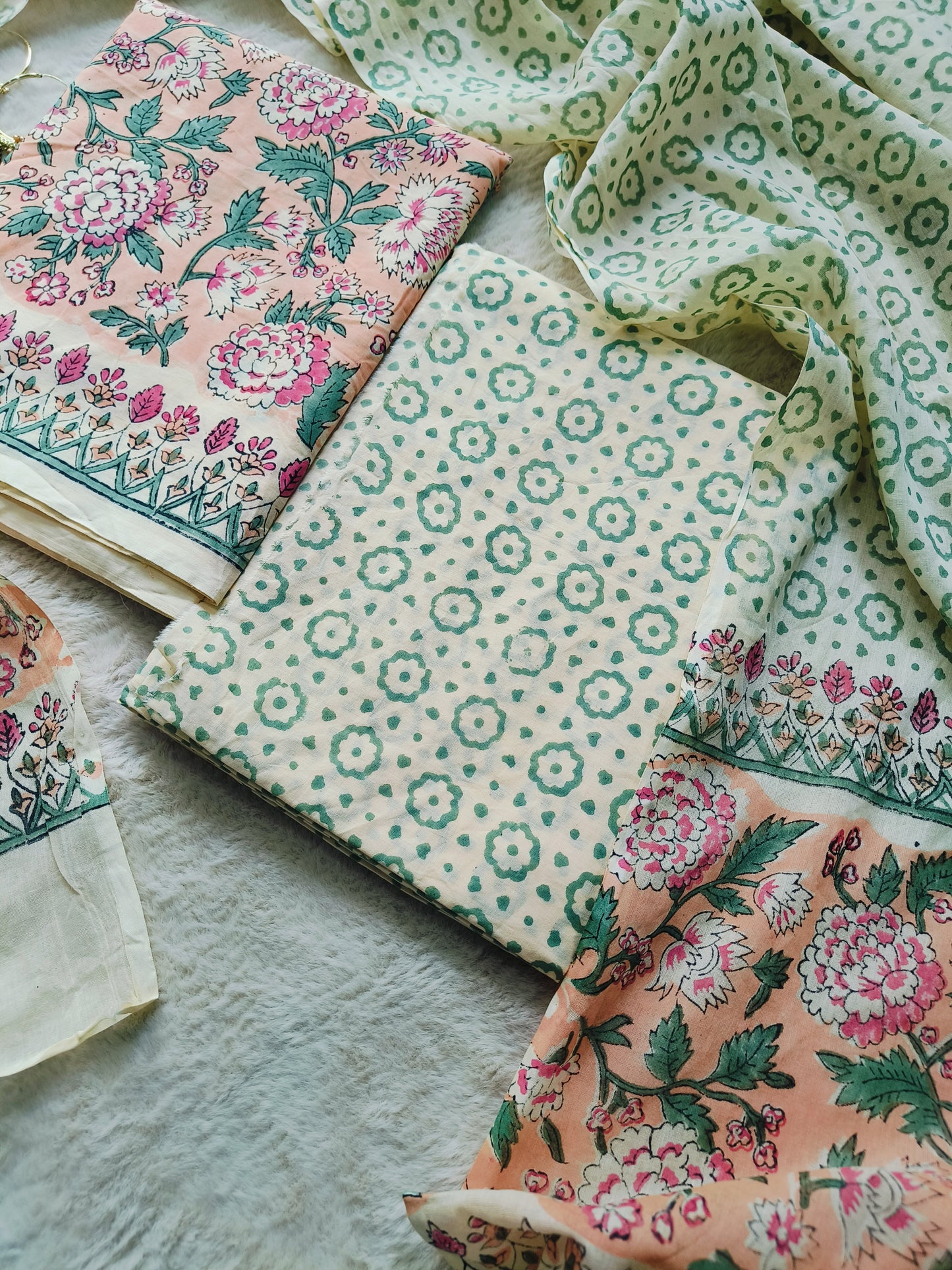 Cotton Suit with Mulmul Dupatta