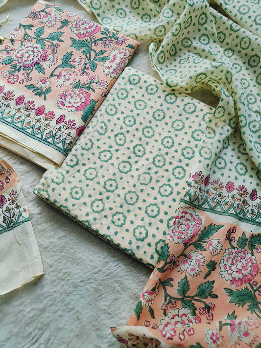Cotton Suit with Mulmul Dupatta
