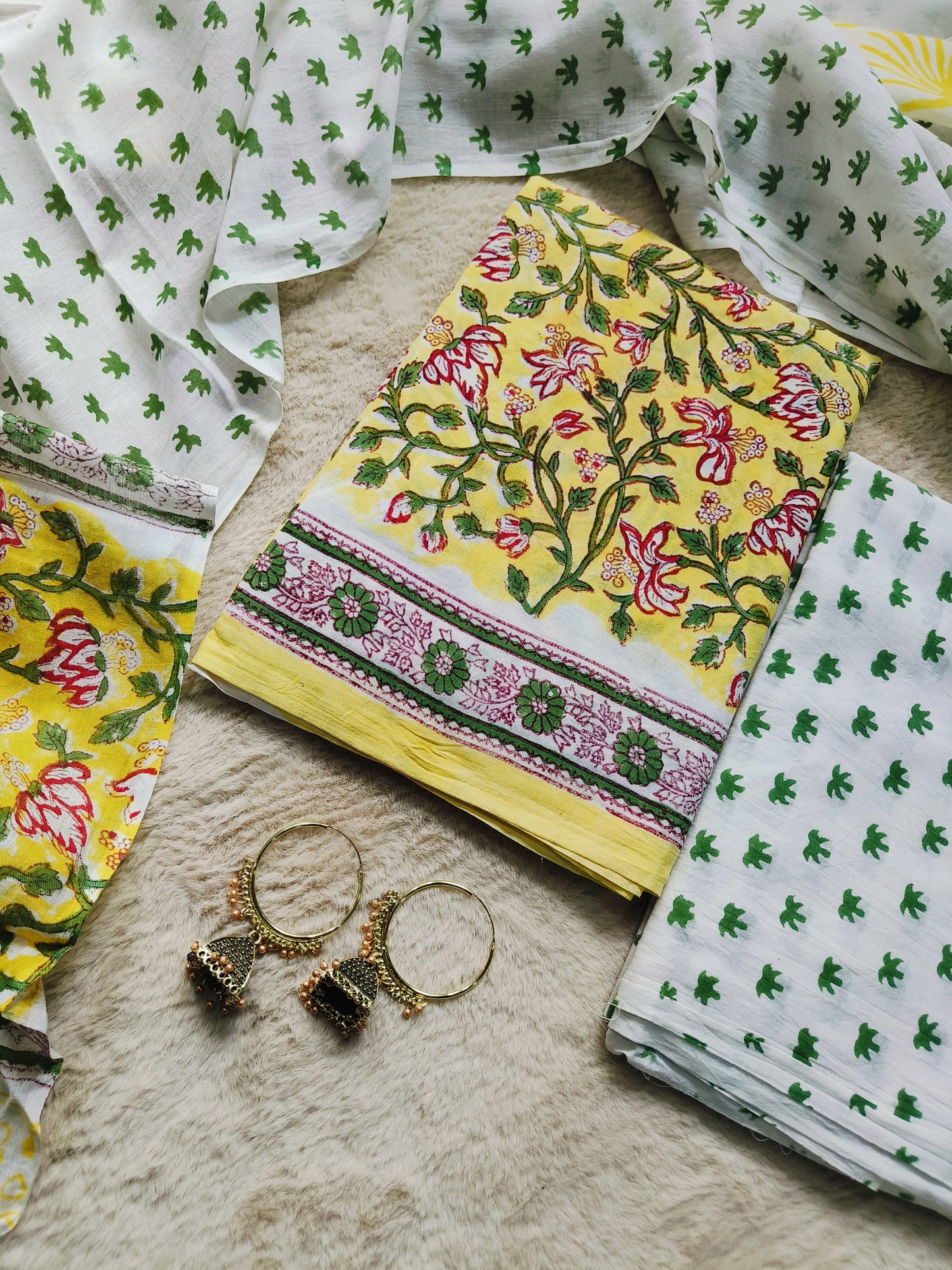 Cotton Suit with Mulmul Dupatta