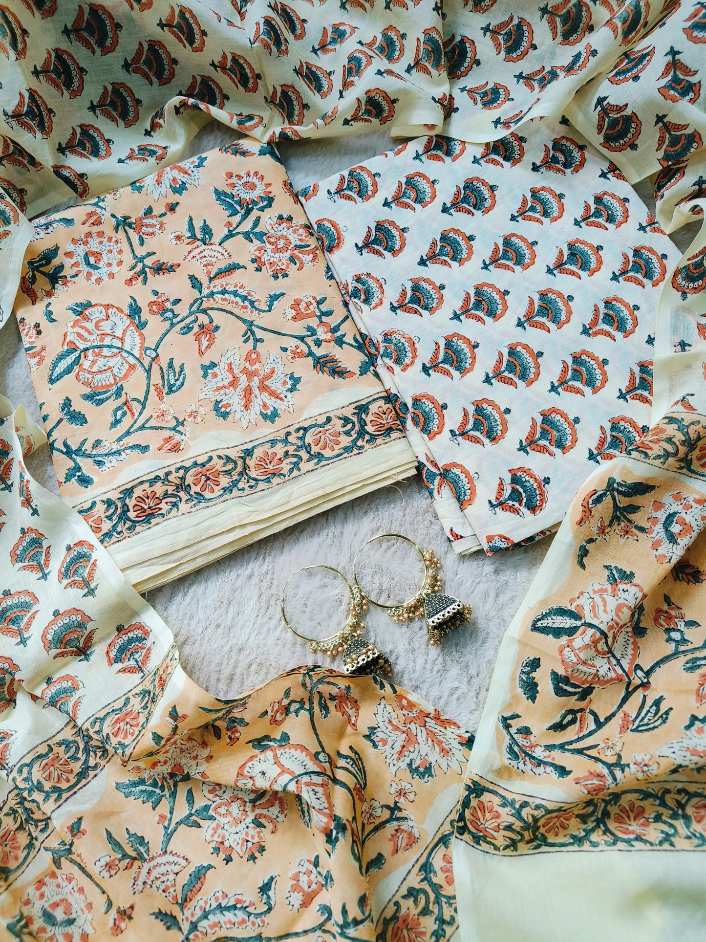 Cotton Suit with Mulmul Dupatta
