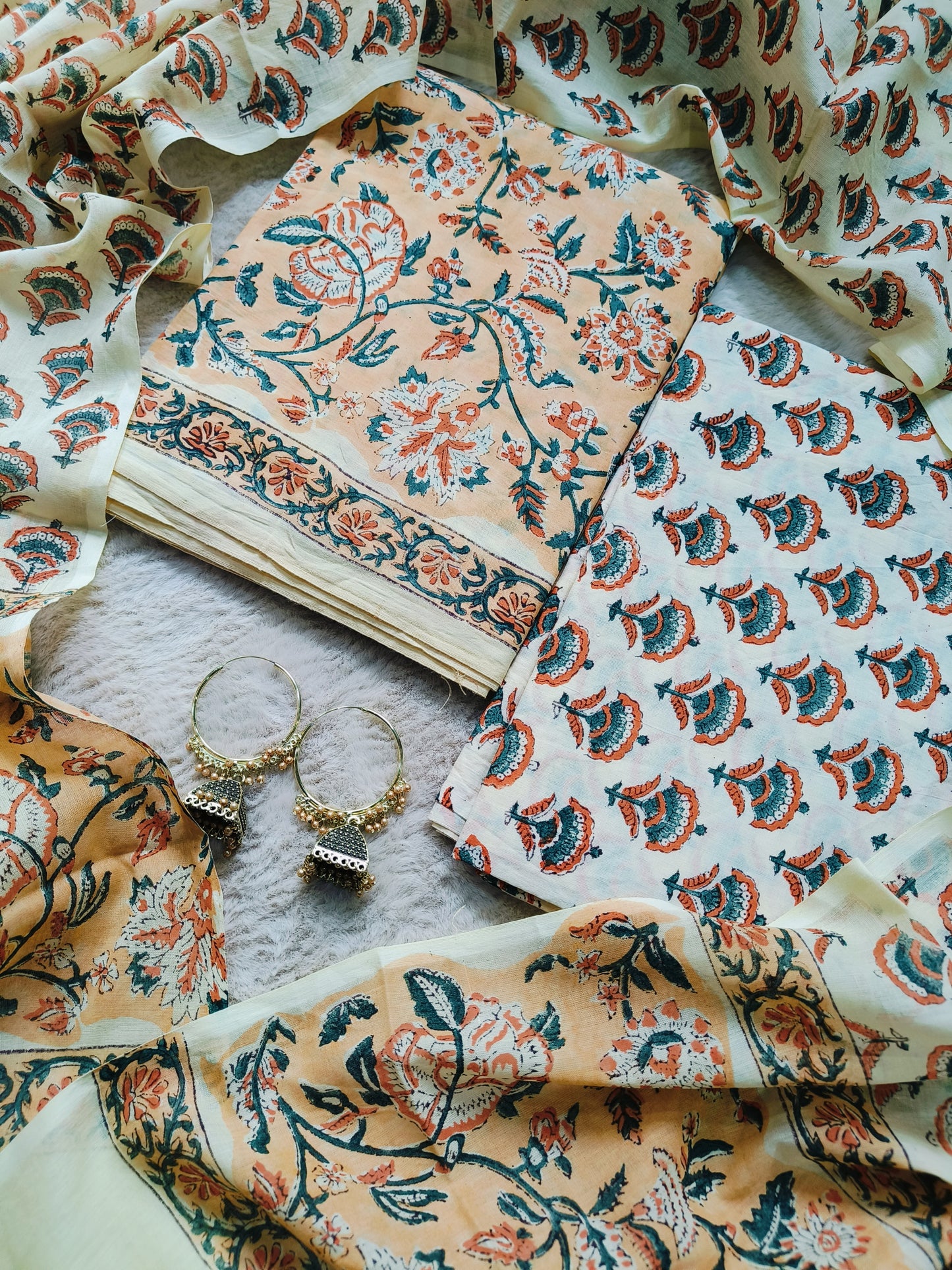 Cotton Suit with Mulmul Dupatta