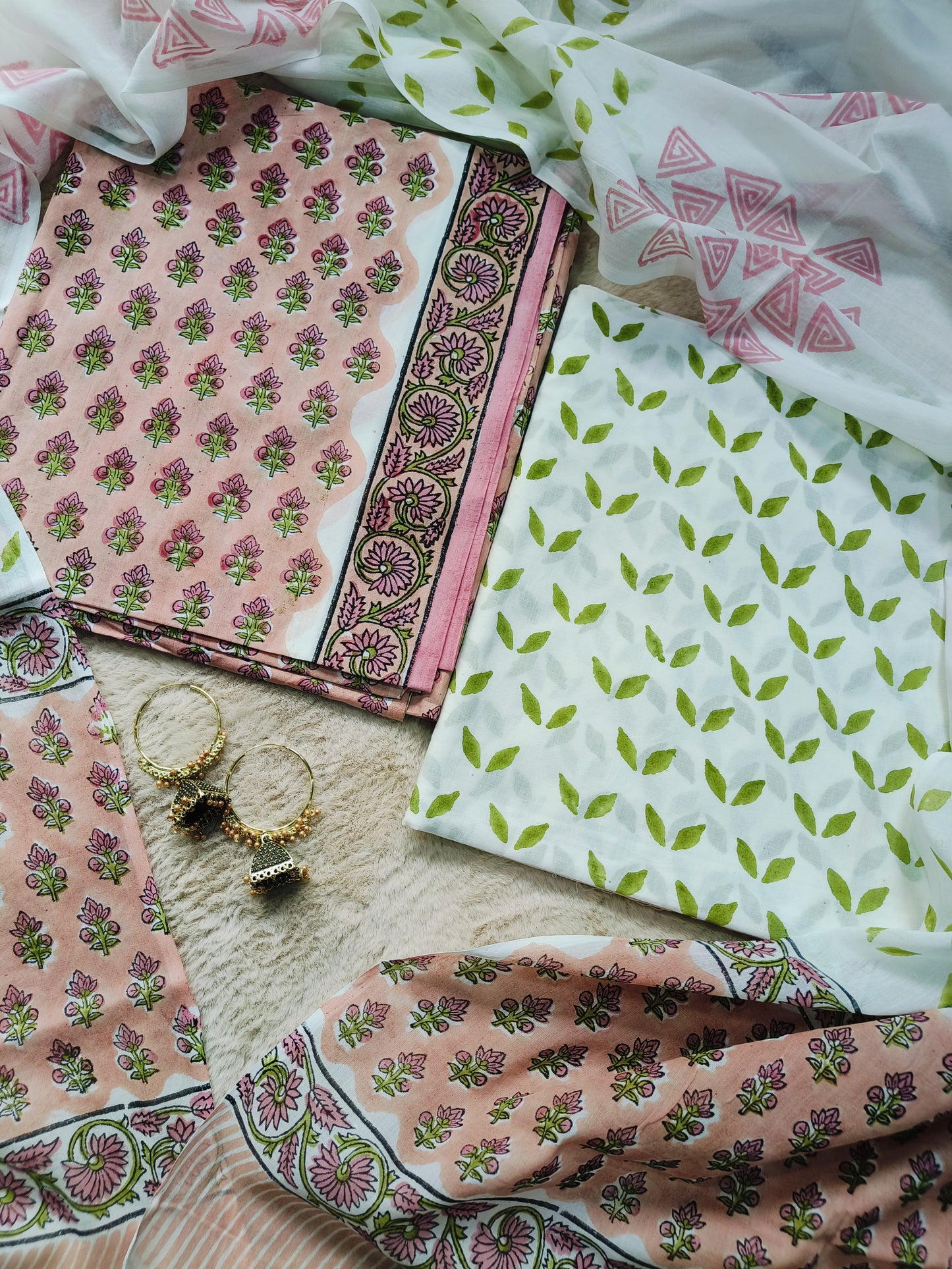 Cotton Suit with Mulmul Dupatta