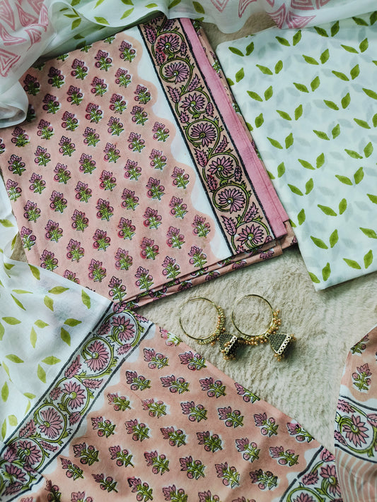 Cotton Suit with Mulmul Dupatta