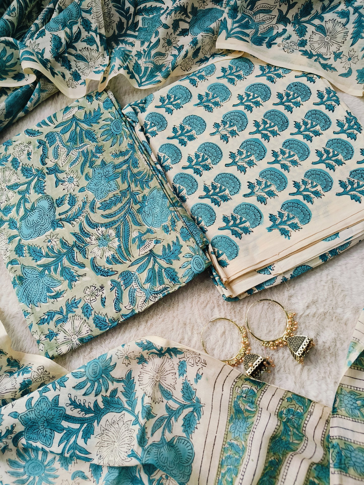 Cotton Suit with Mulmul Dupatta