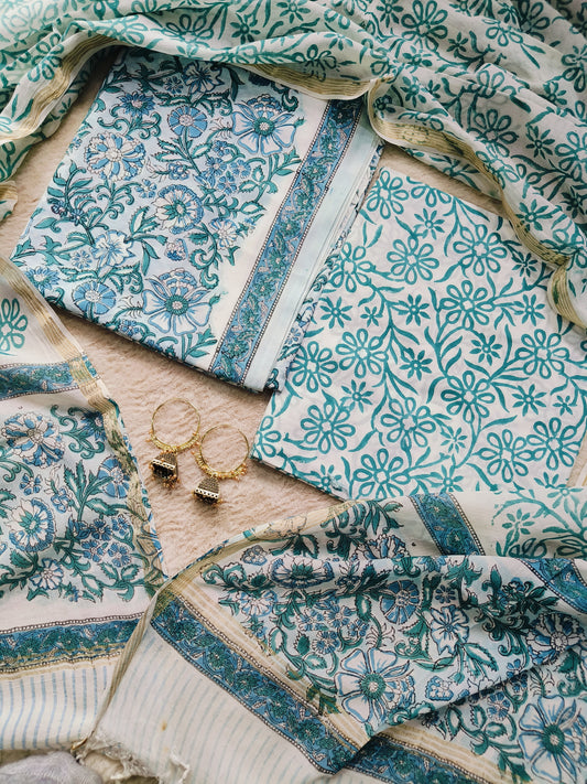 Cotton Suit with Mulmul Dupatta