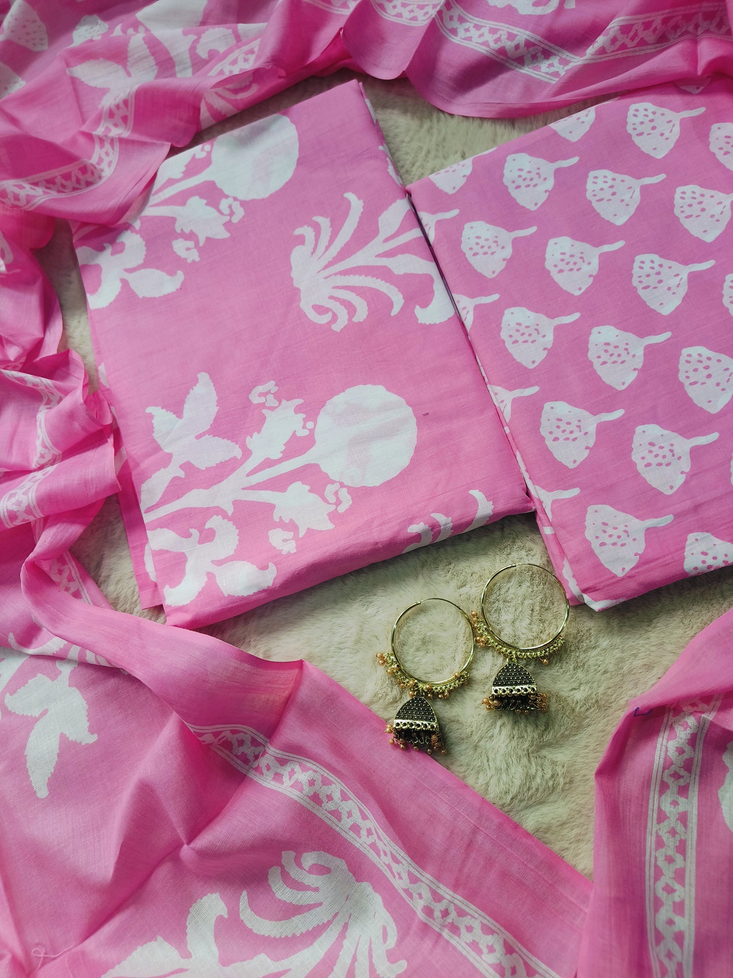 Cotton Suit with Mulmul Dupatta