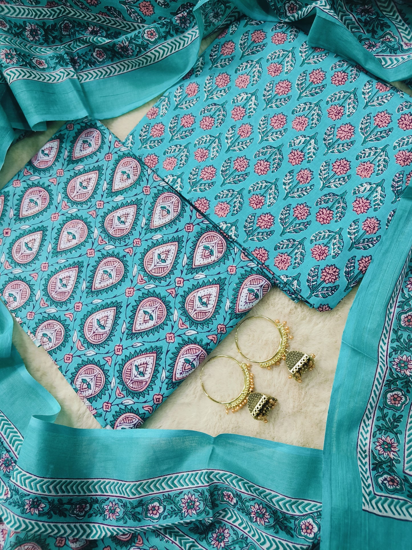 Cotton Suit with Mulmul Dupatta