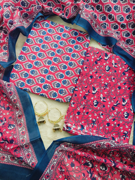 Cotton Suit with Mulmul Dupatta