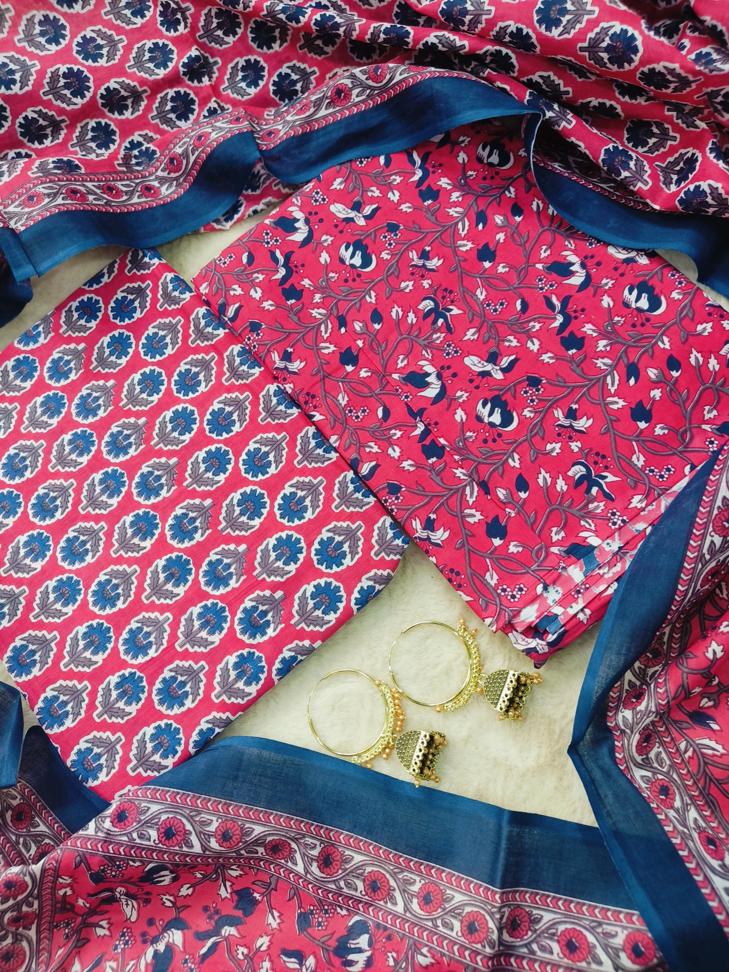 Cotton Suit with Mulmul Dupatta