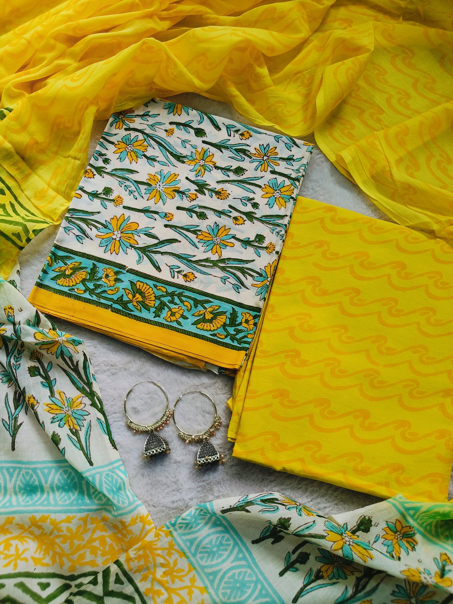 Cotton Suit with Mulmul Dupatta