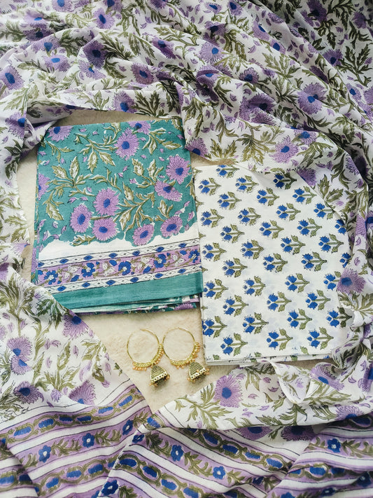 Cotton Suit with Mulmul Dupatta