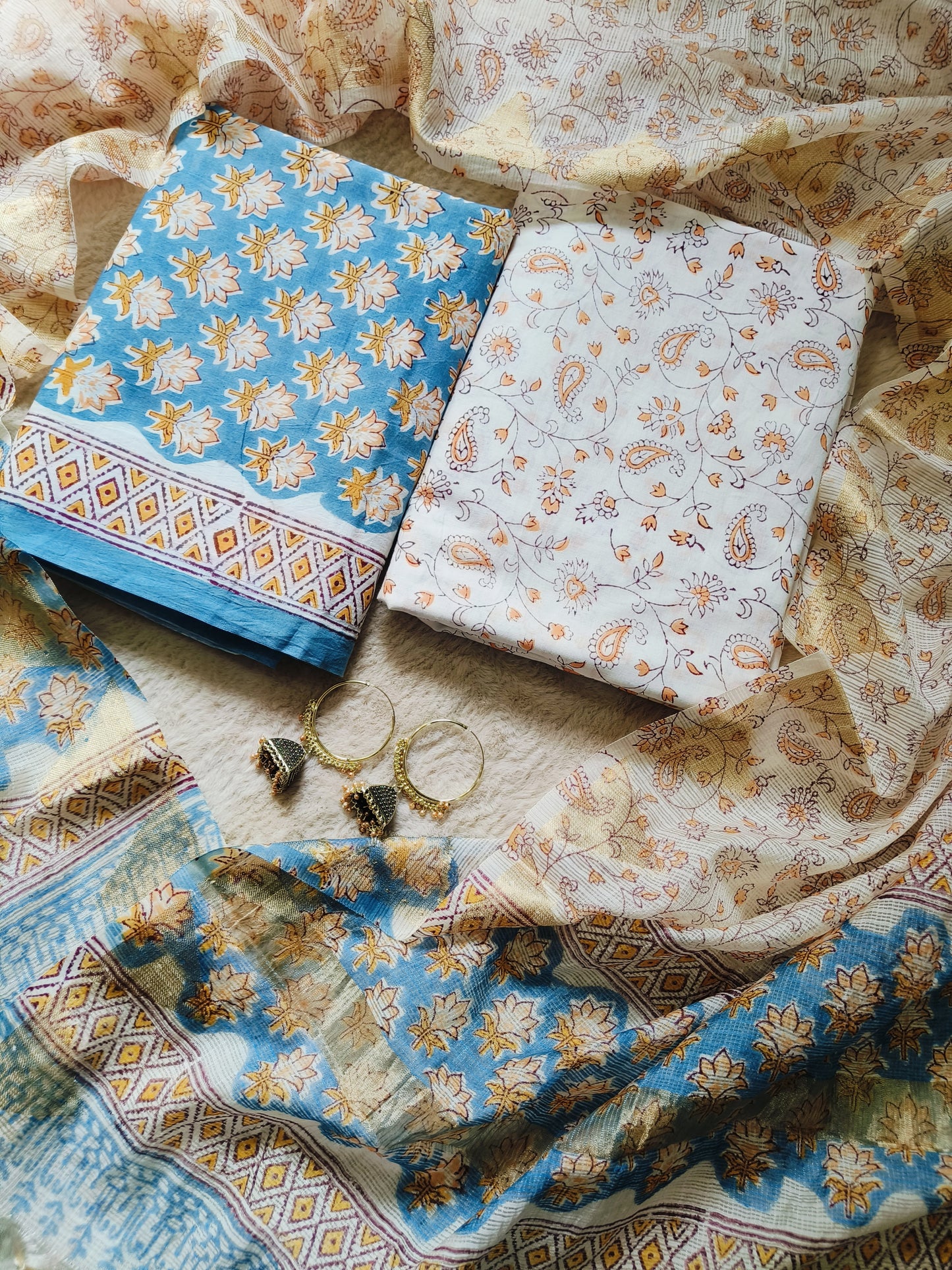 Cotton Suits with Kota Doria Dupatta