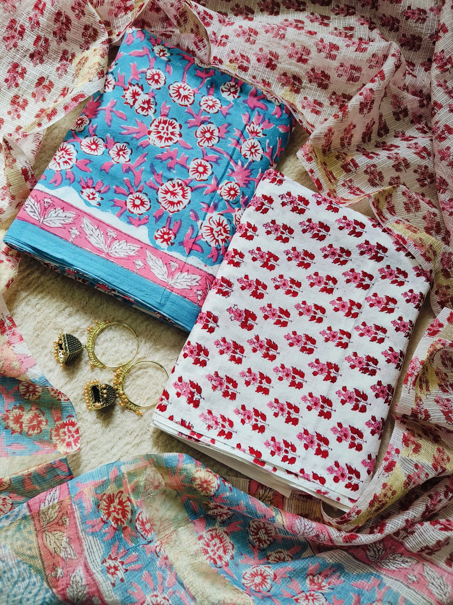 Cotton Suits with Kota Doria Dupatta