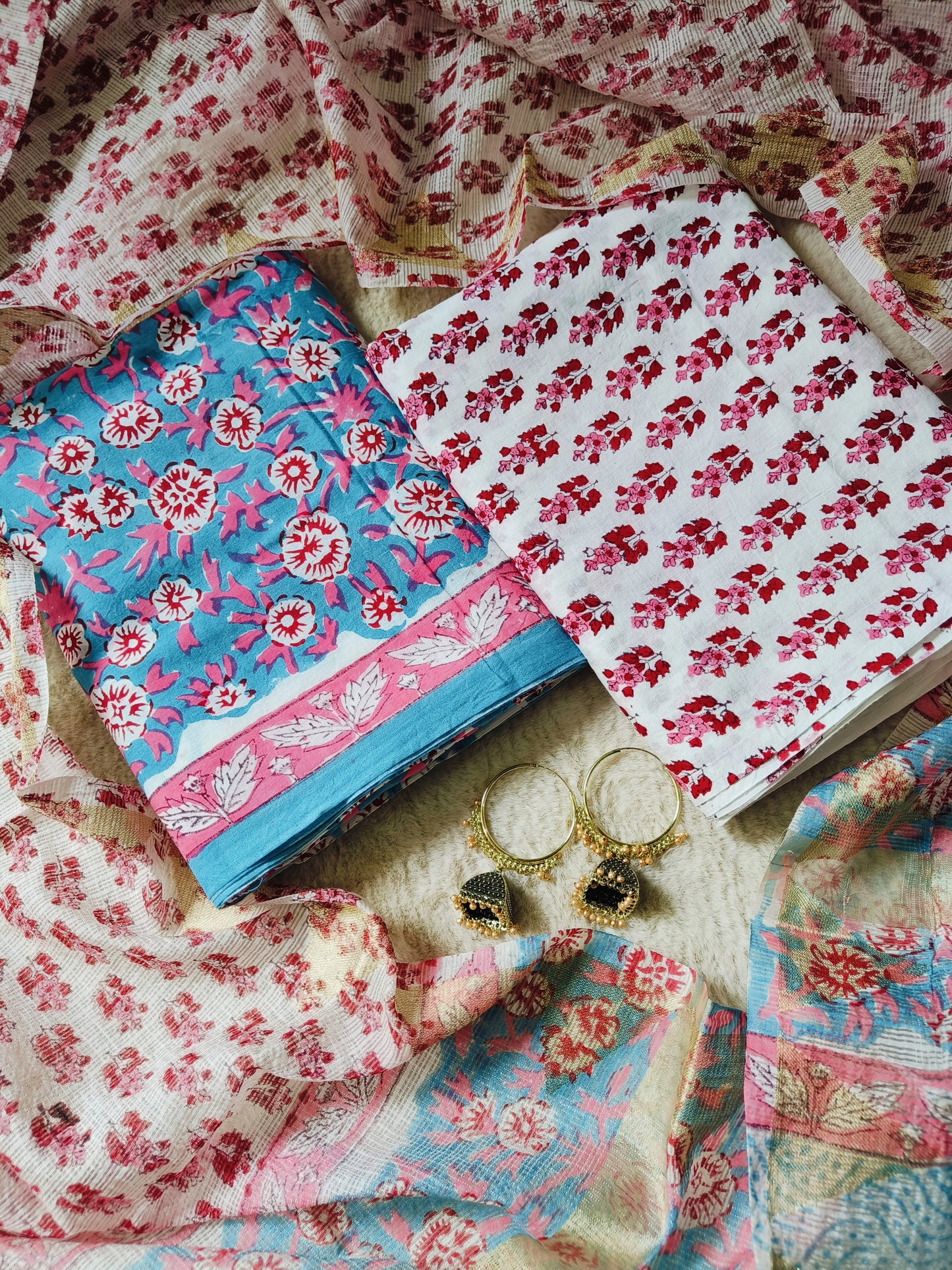 Cotton Suits with Kota Doria Dupatta
