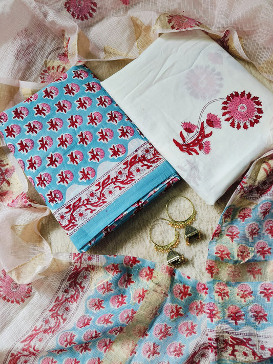 Cotton Suits with Kota Doria Dupatta