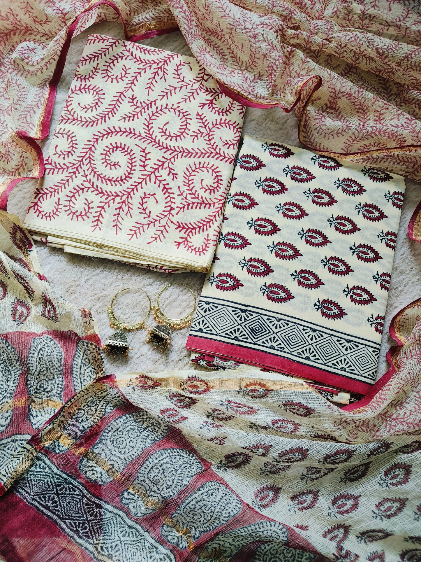 Cotton Suits with Kota Doria Dupatta