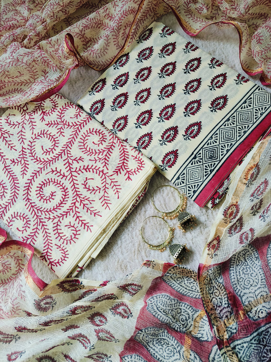 Cotton Suits with Kota Doria Dupatta