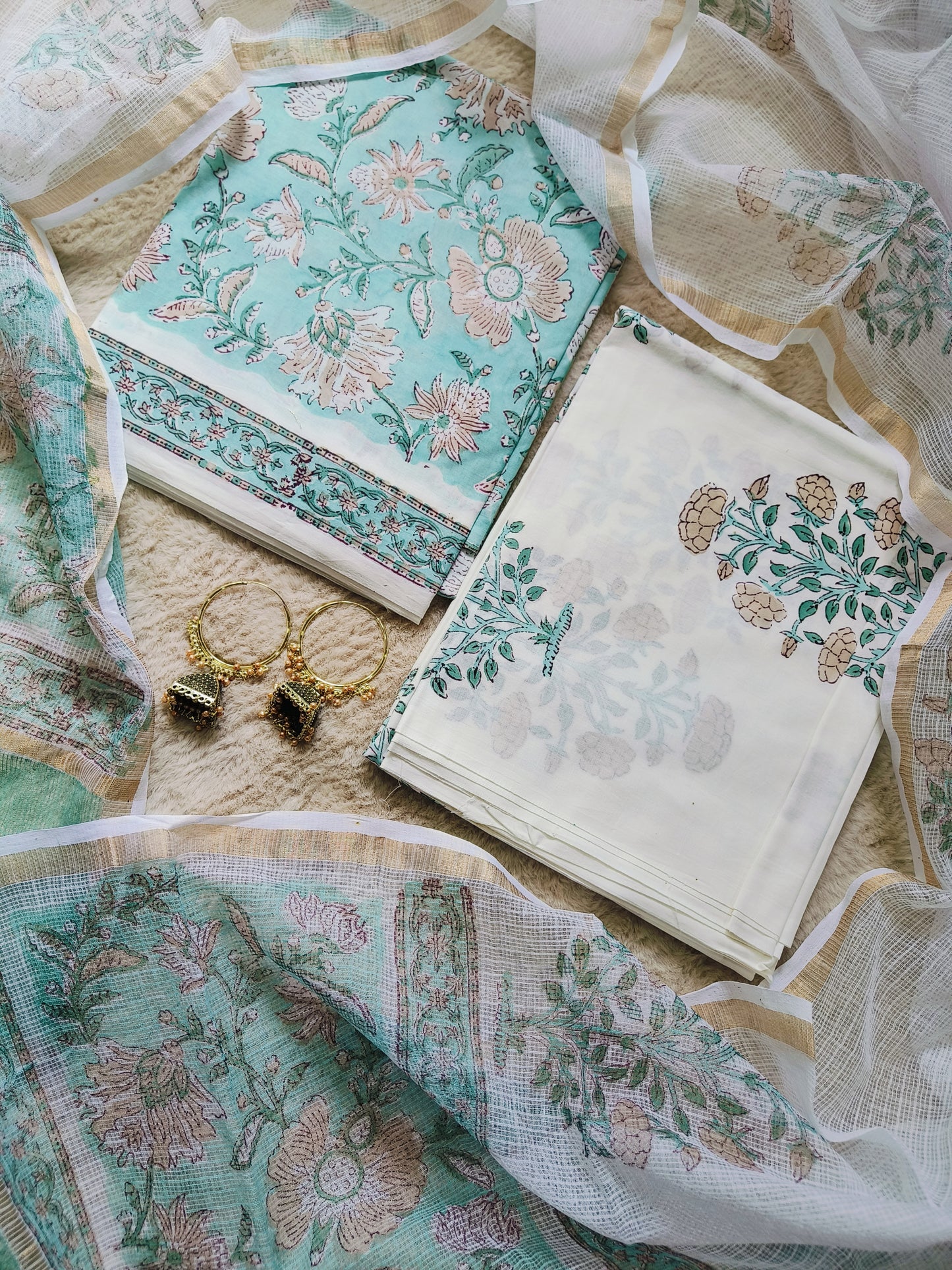 Cotton Suits with Kota Doria Dupatta