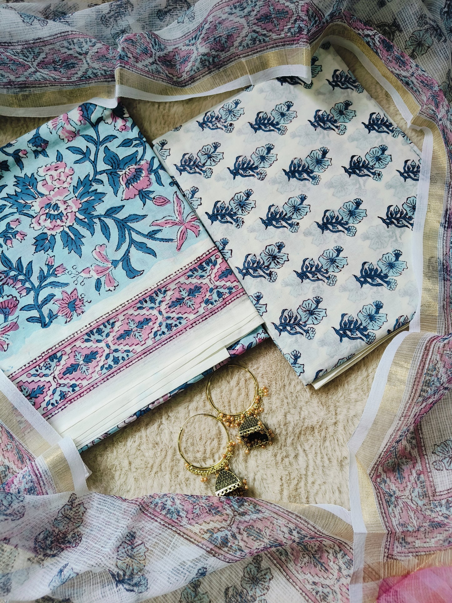 Cotton Suits with Kota Doria Dupatta