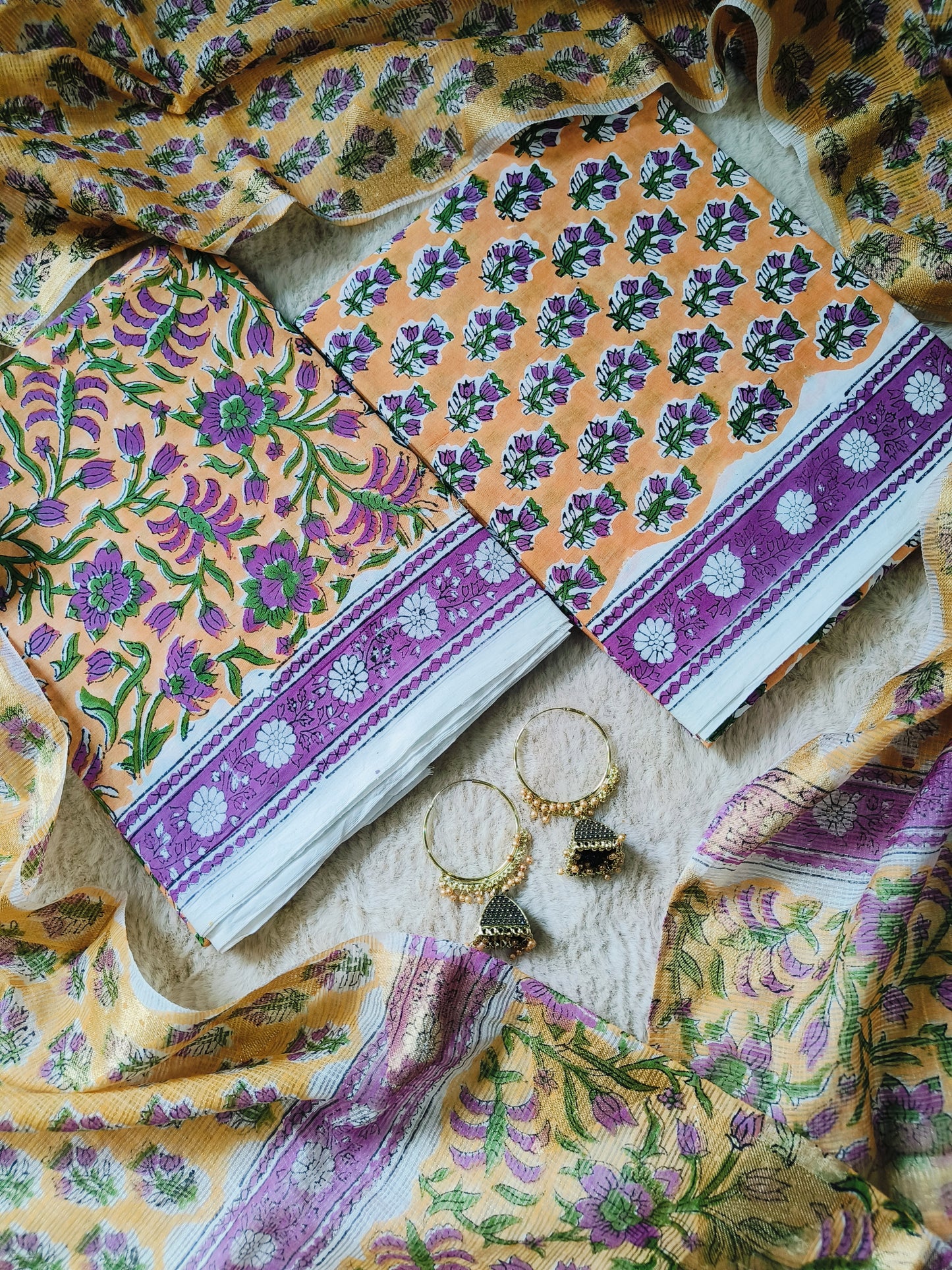 Cotton Suits with Kota Doria Dupatta