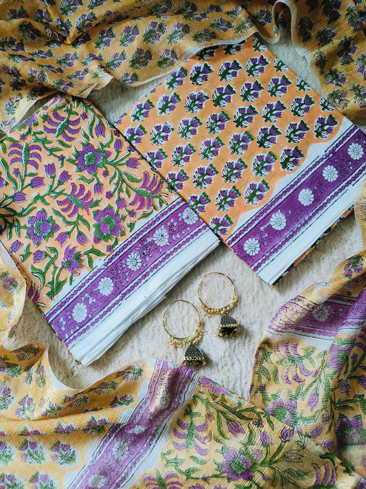 Cotton Suits with Kota Doria Dupatta