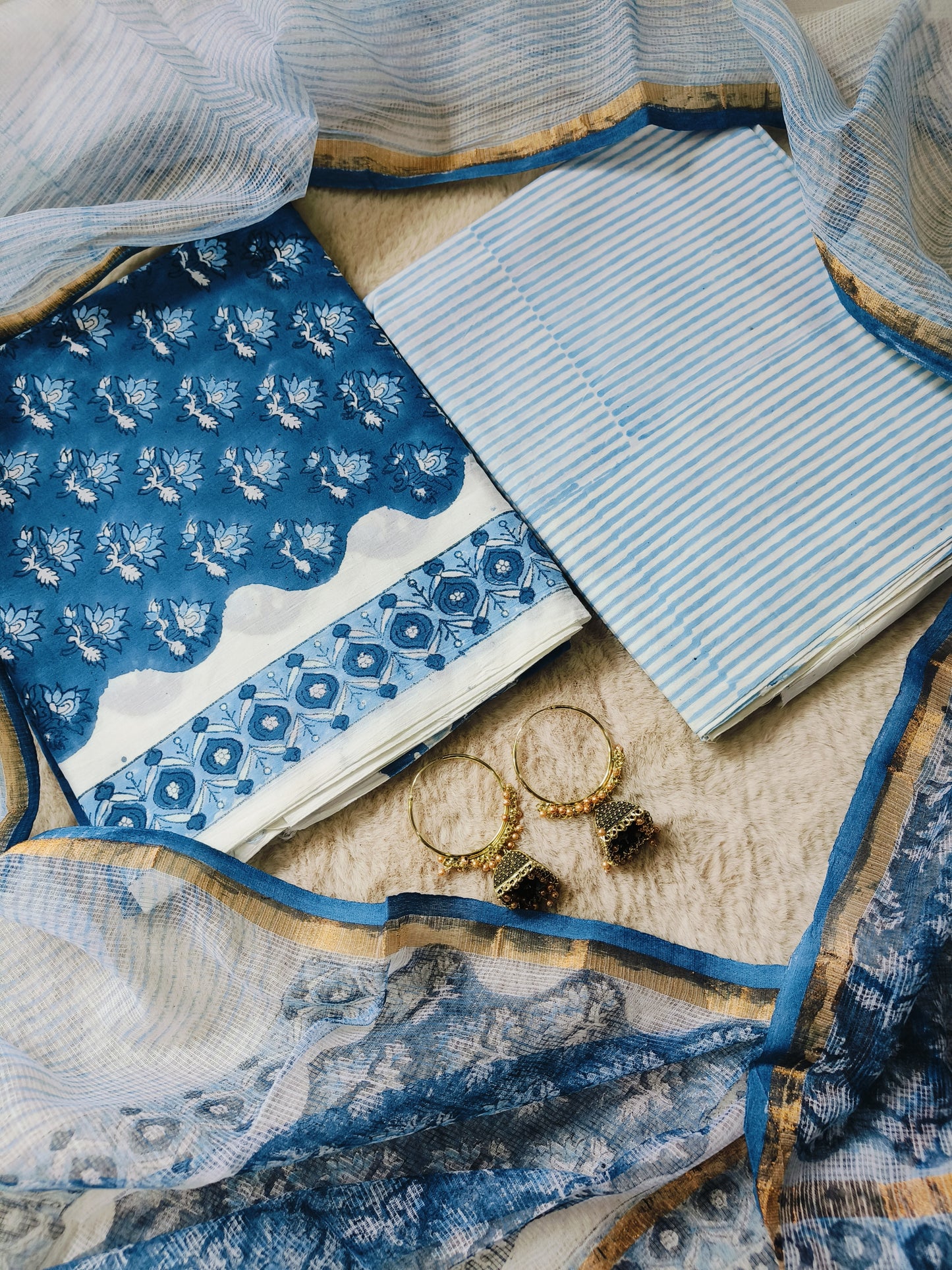 Cotton Suits with Kota Doria Dupatta