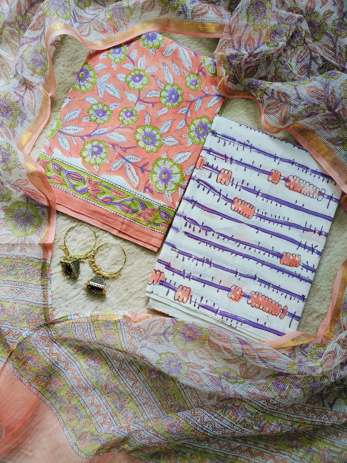 Cotton Suits with Kota Doria Dupatta