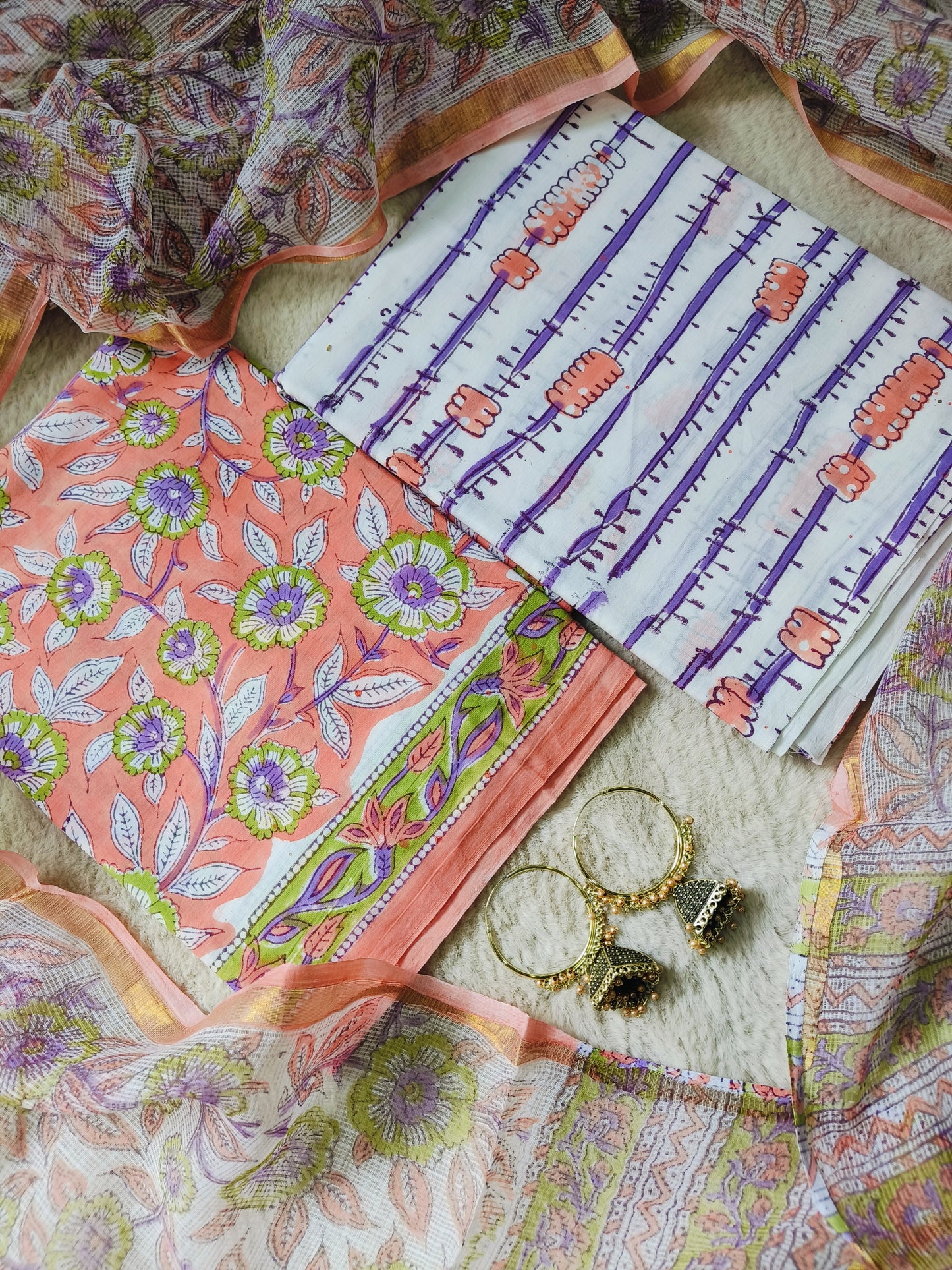 Cotton Suits with Kota Doria Dupatta