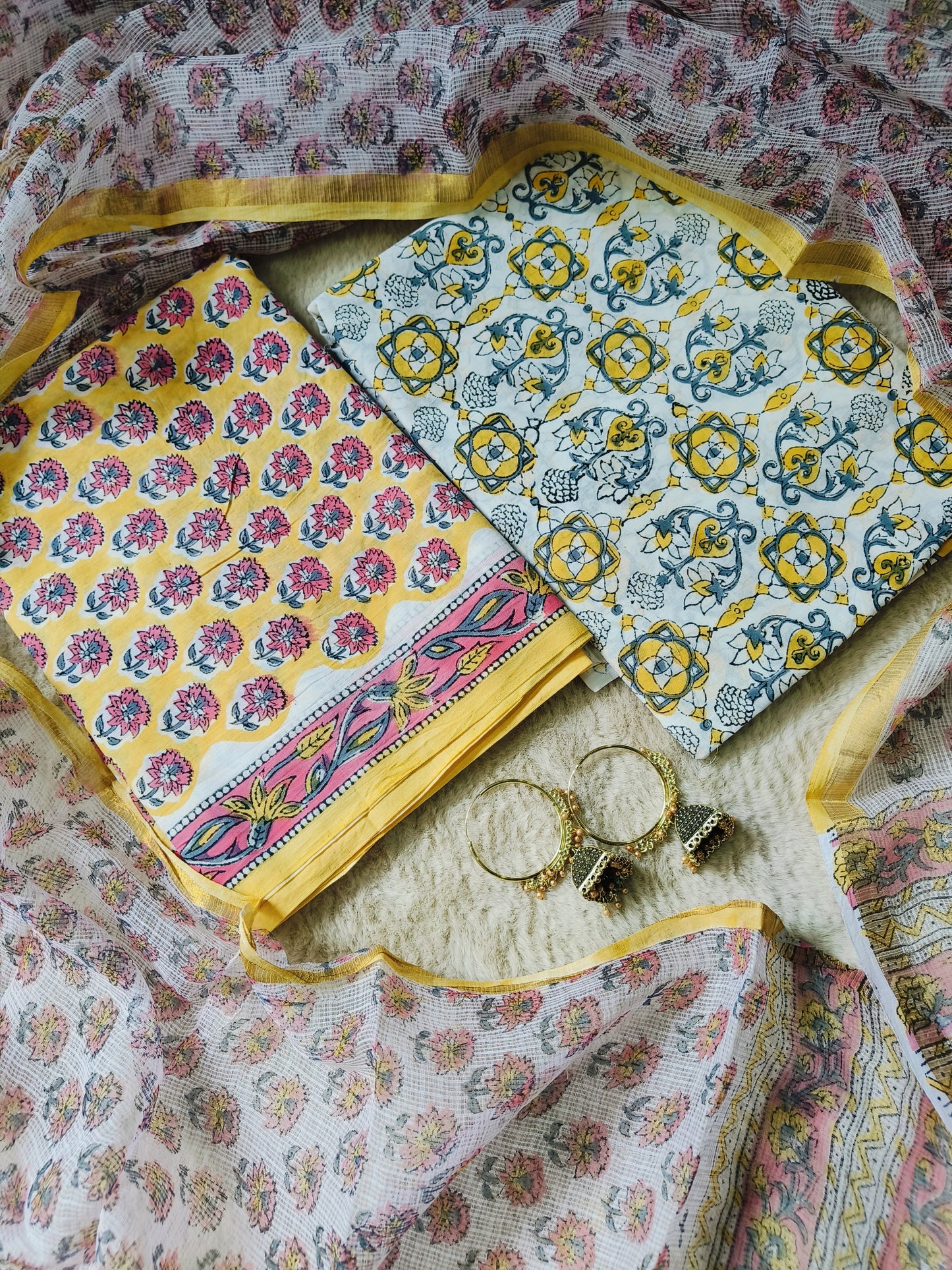 Cotton Suits with Kota Doria Dupatta