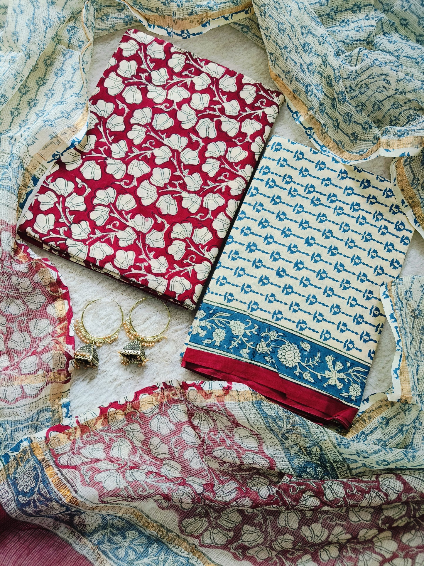 Cotton Suits with Kota Doria Dupatta