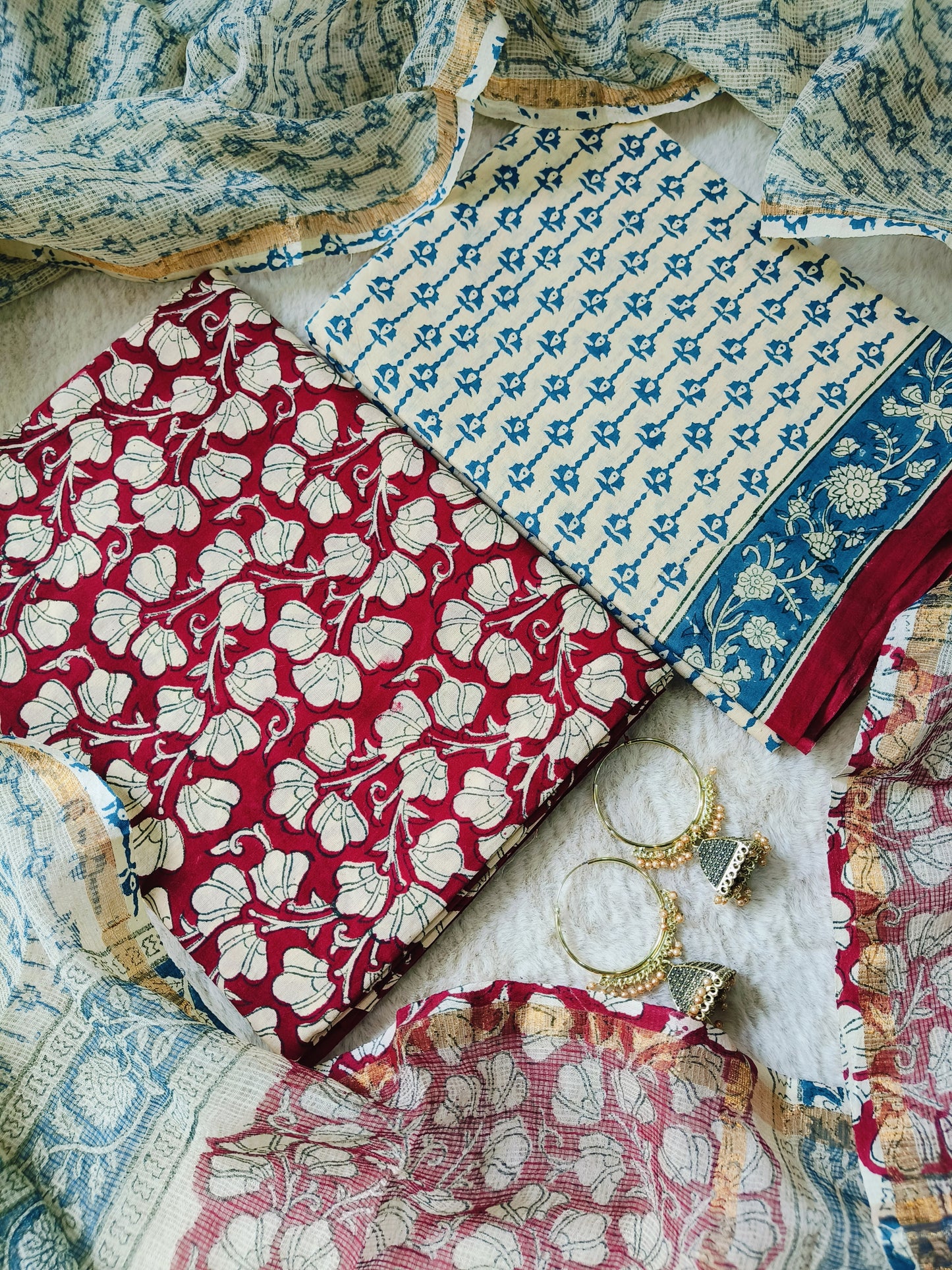 Cotton Suits with Kota Doria Dupatta