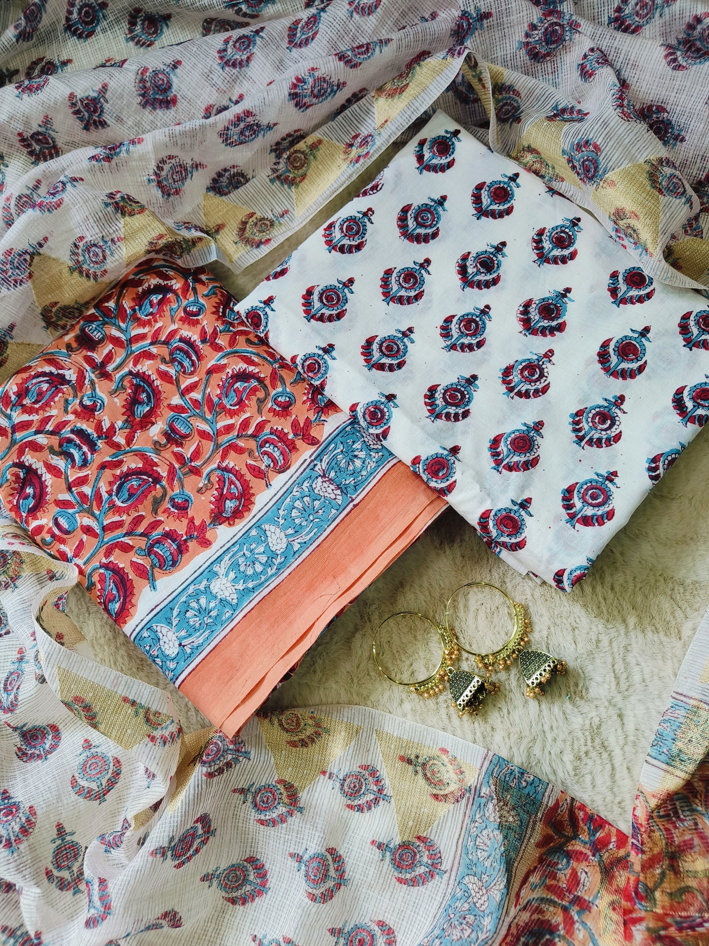 Cotton Suits with Kota Doria Dupatta