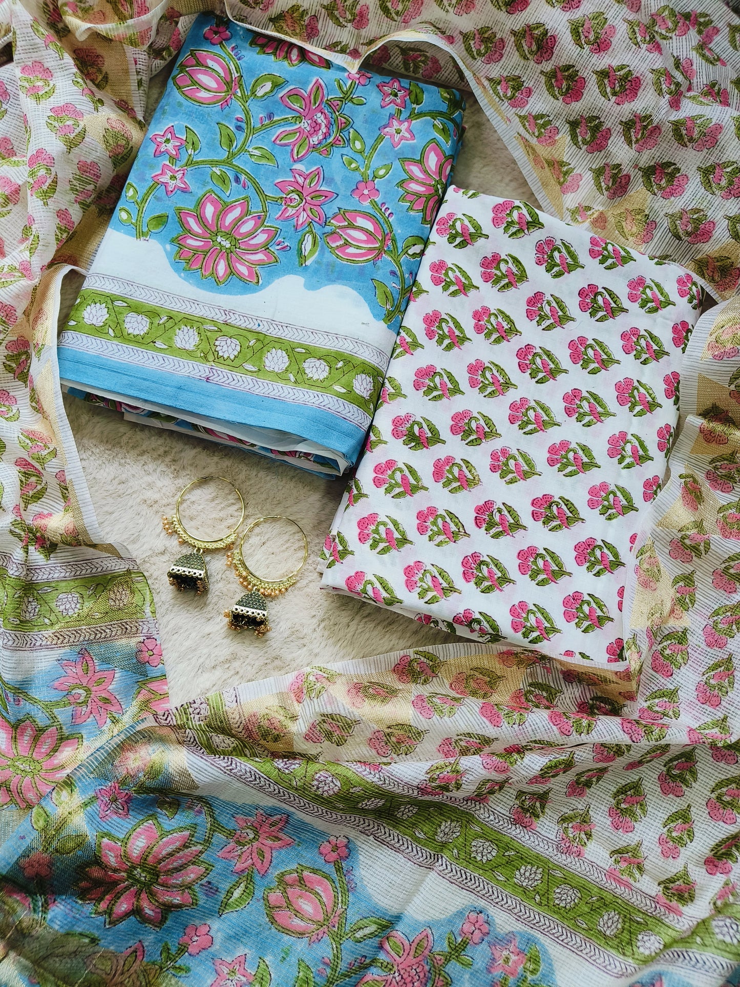 Cotton Suits with Kota Doria Dupatta