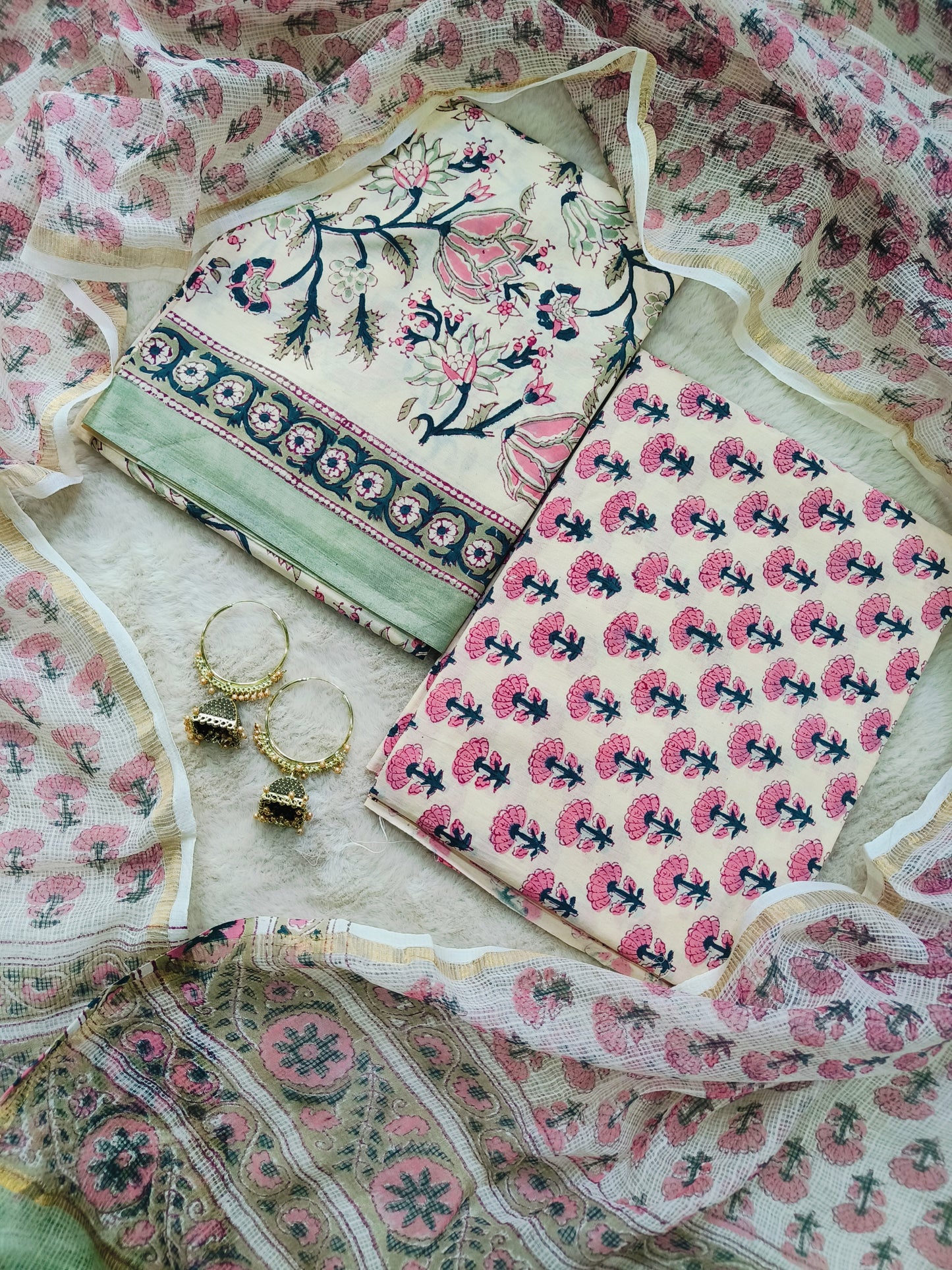Cotton Suits with Kota Doria Dupatta