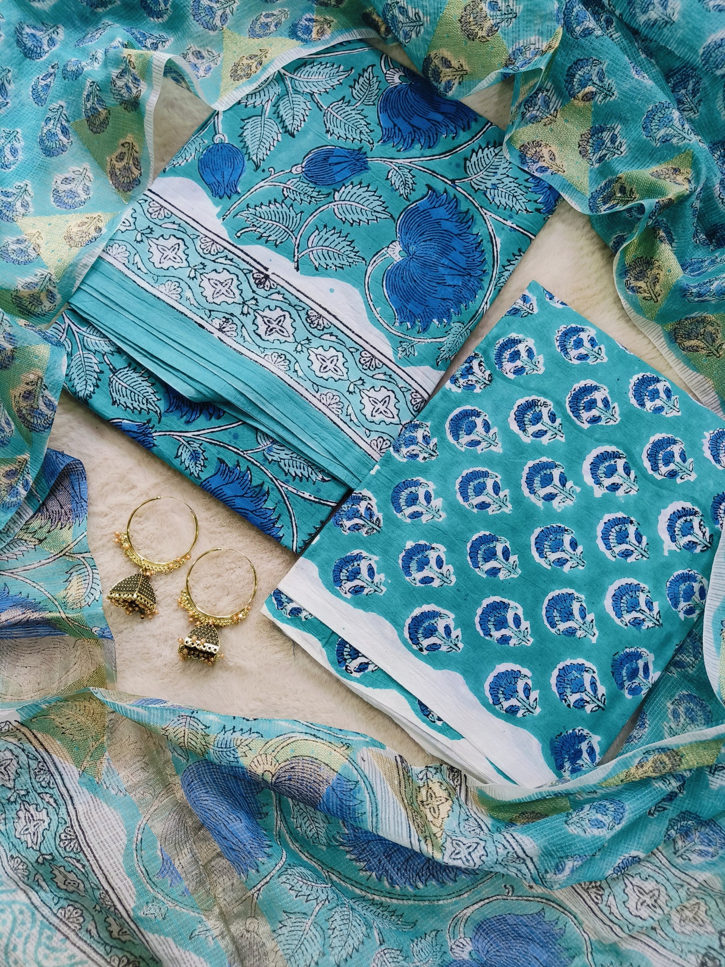 Cotton Suits with Kota Doria Dupatta