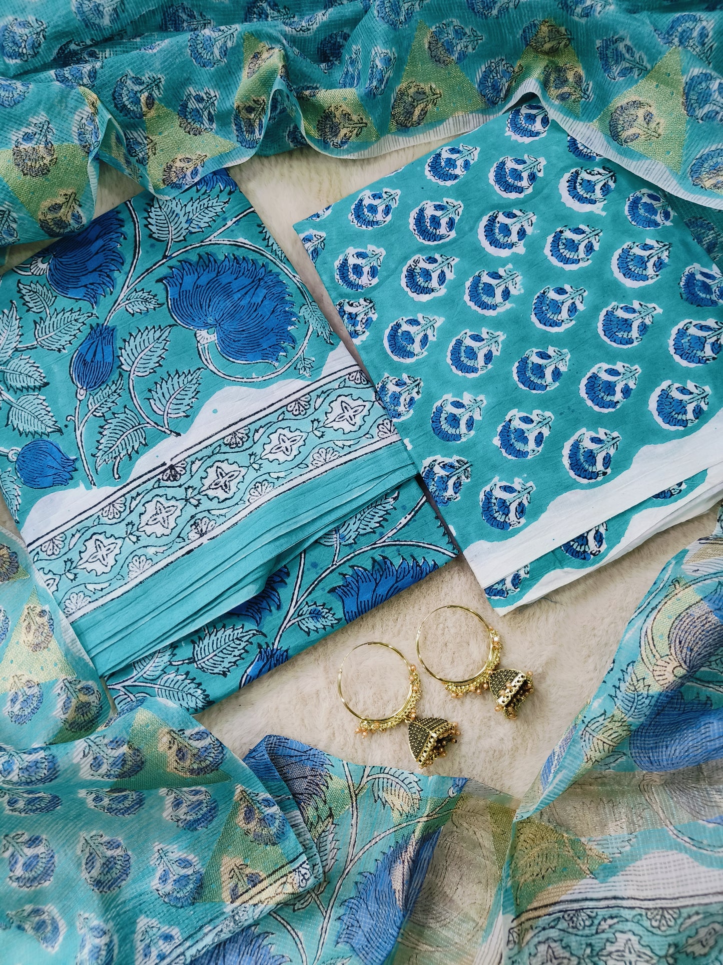 Cotton Suits with Kota Doria Dupatta