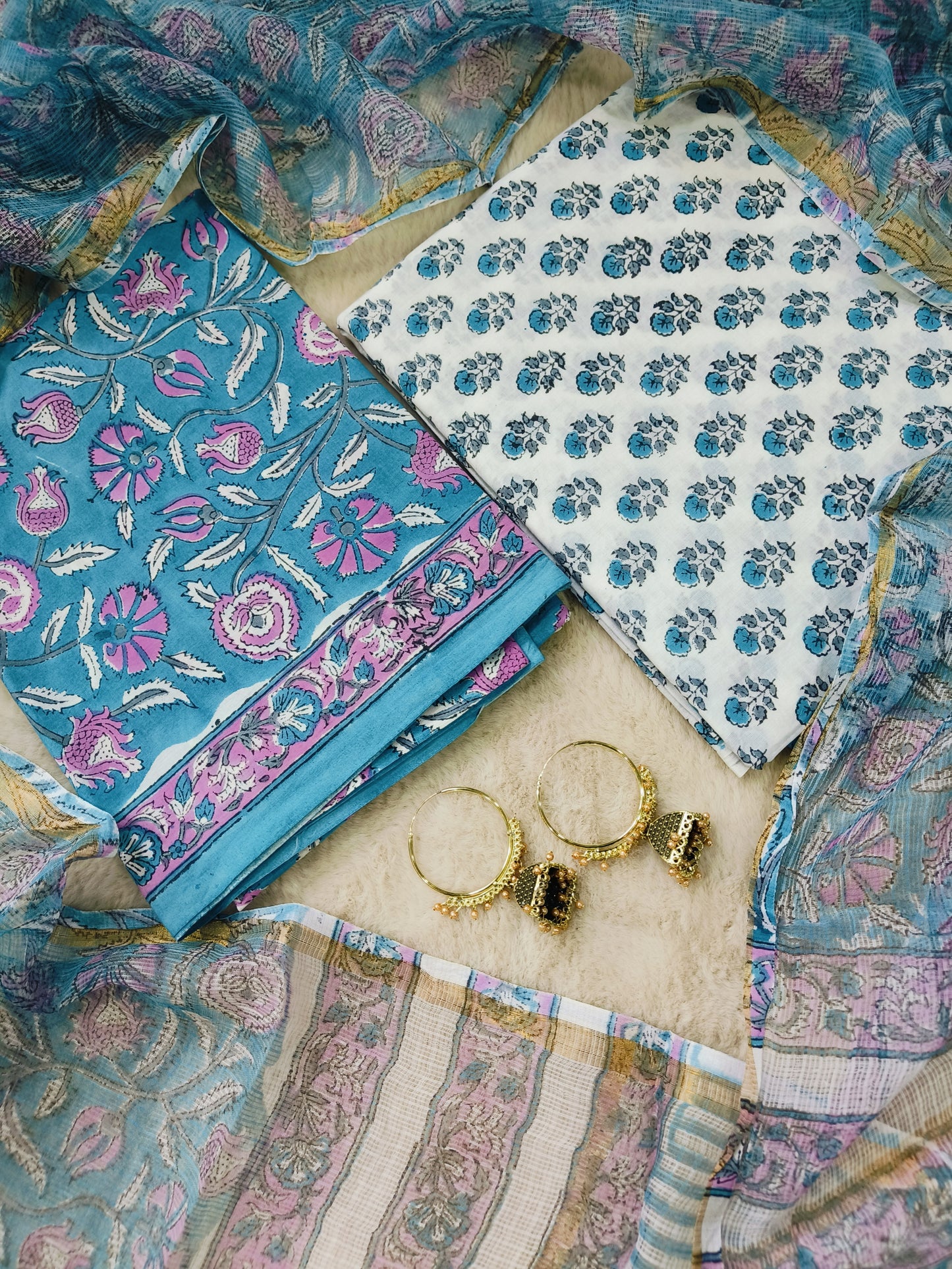 Cotton Suits with Kota Doria Dupatta